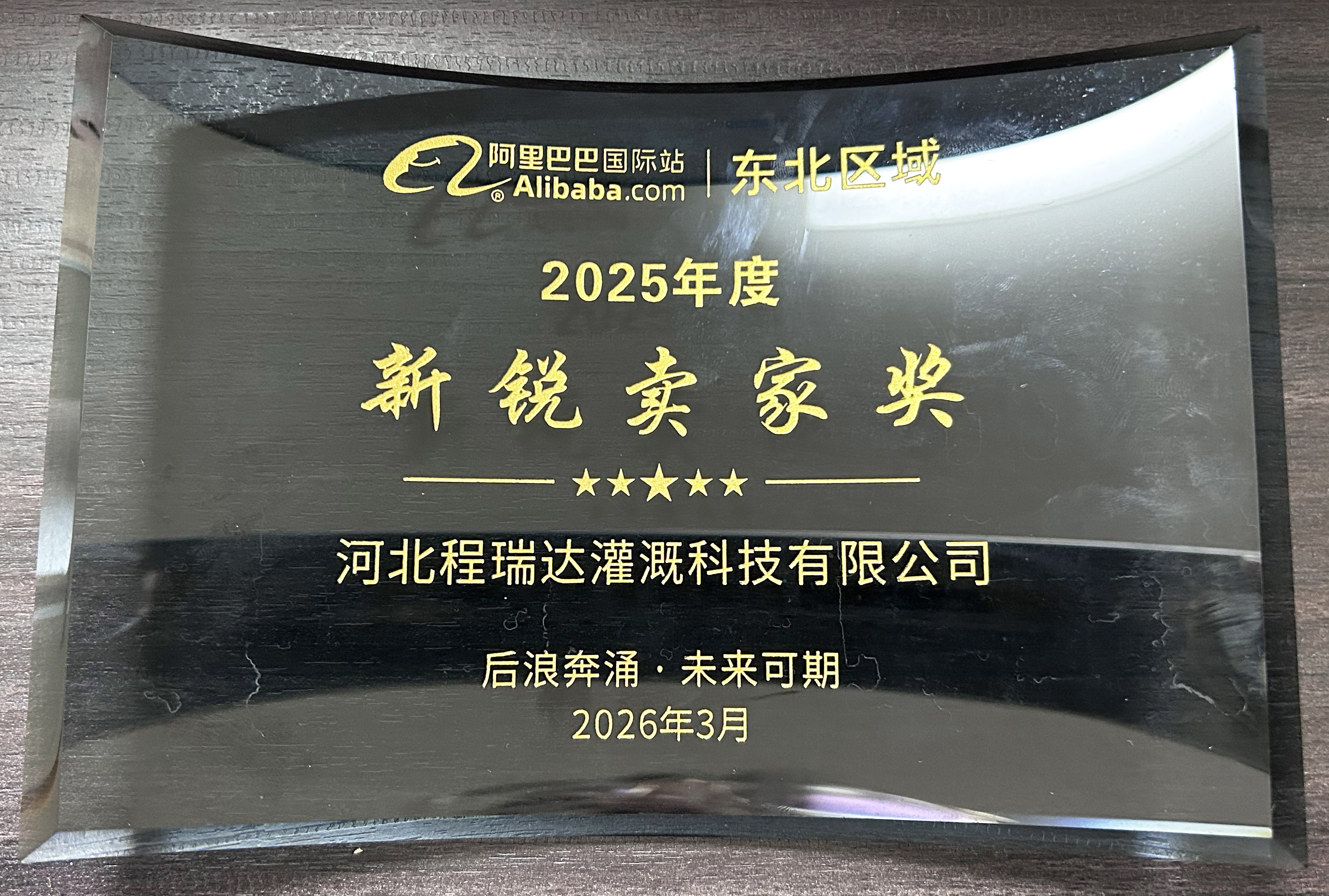 延安程瑞达灌溉 | 荣获阿里国际站新锐卖家奖